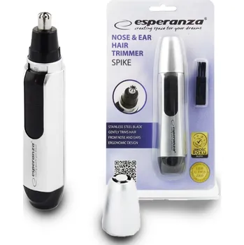 Strojek na vlasy Zastřihovač chloupků Esperanza DO NOSU A UŠÍ TRYMER SPIKE STŘÍBRNÝ