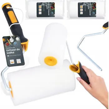 Malířský váleček 2x Pěnový váleček malířský 15 cm Náhradní váleček na malování nábytku Houbový váleček s rukojetí H0