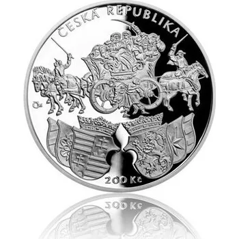 2018 - Stříbrná mince Klaudyánova mapa Čech - Proof