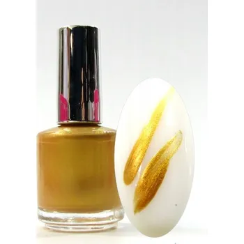 Vodová barva AKRYLOVÁ BARVA Lak na zdobení nehtů razítky 15ml Zlatá