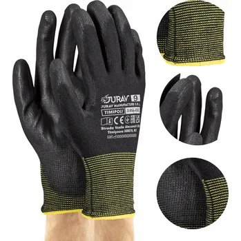 Pracovní rukavice Rukavice JURAV Pracovní rukavice s nápletem Poliur BB9 velikost 9 - L 1 pár