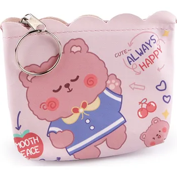 Peněženka Dívčí peněženka / klíčenka 8,5x10 cm, malé, 2 pudrová