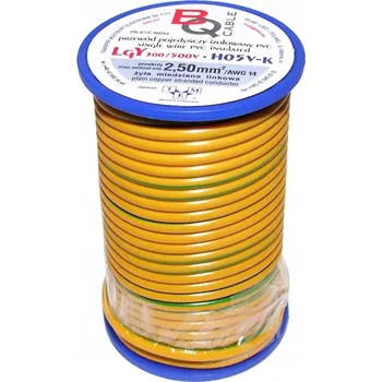 elektrický kabel Kabel LGY/H05V-K 2,50 mm2 10 m Žluto-Zelený