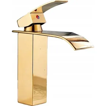 Vodovodní baterie Stojánková umyvadlová baterie Ari WATERFALL zlatá