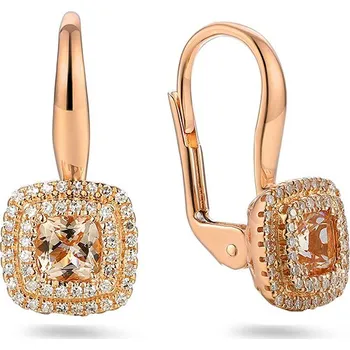 Náušnice Romantické náušnice se zářivým morganitem 0,48ct IZBR1454N + dárkové balení LUXUS zdarma