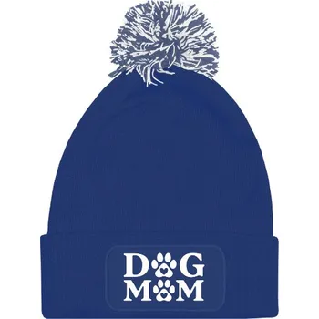 Čepice Kulich s potiskem Dog mom bílá