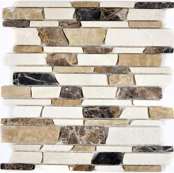 Mozaika WzorcowniaStudio 27,5 x 30 cm, odstíny hnědé a béžové