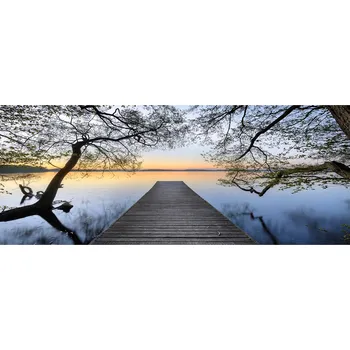 Obraz Lacobel za kuchyňskou linku Molo u jezera XXL