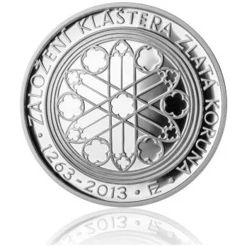 2013 - Stříbrná mince Založení kláštera Zlatá koruna, Proof