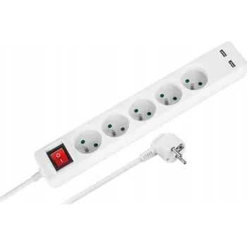 Napájecí kabel Best Prodlužovací Kabel s přepěťovou ochranou 1,5 m, 7 ks bílý