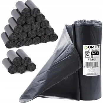 Pytle na odpadky ČERNÉ LDPE PYTLE NA ODPAD 240L - 250 ks