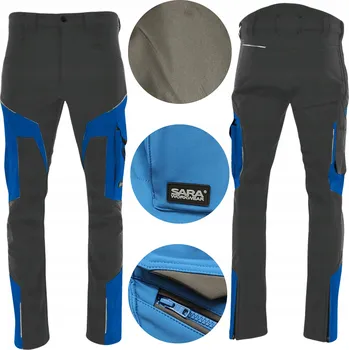 Pánské pracovní kalhoty VODĚODOLNÉ ZATEPLENÉ Odolné Reflexní do pasu 3XL