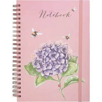 Blok Wrendale Designs Kroužkový blok Wrendale Designs "Hydrangea", A4, 90 l., linkovaný - Hortenzie