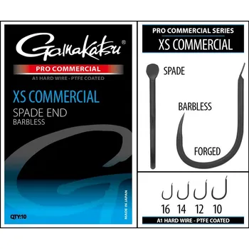 Rybářský háček Háčky Gamakatsu s lopatkou Pro-C XS Commercial, velikost 12, bezokrajové