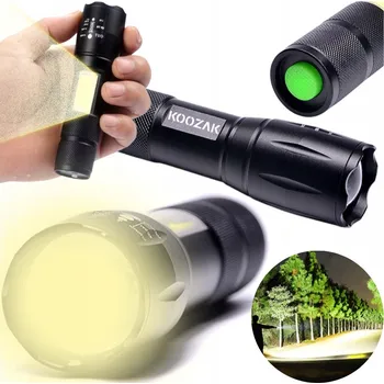 Taktická svítilna extra silná vojenská zoom akumulátorová IP67 reflektor