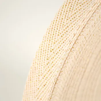 Bavlněná keprovka s lurexem 1,5 cm zlatá