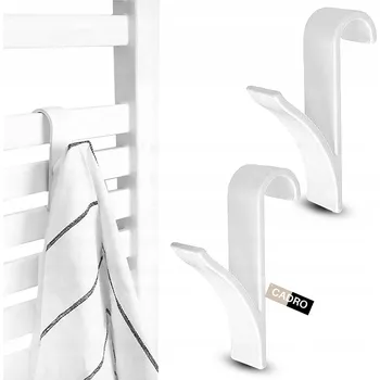 Věšák Háček bez vrtání Cadro bílý