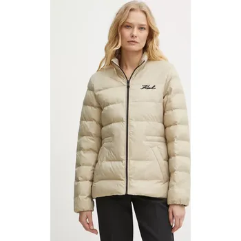 Dámská větrovka Bunda Karl Lagerfeld dámská, béžová barva, přechodná, 246W1513 80X, vel. 34