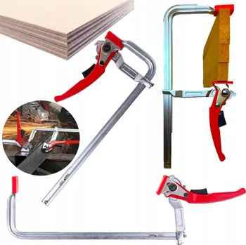 Truhlářská svěrka Zámečnická truhlářská svěrka RÁČNOVÁ 250x80mm kovaná typ F svařovací 500 kg