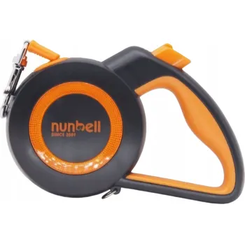 Vodítko pro psa VODÍTKO AUTOMATICKÉ PÁSKOVÉ PRO PSA S REFLEKTOREM 3 METRY ČERNO ORANŽOVÉ