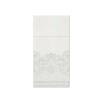 Papírový ubrousek Ubrousky na příbory PAW AIRLAID 40x40cm Royal Lace Silver [25 ks],rychlé dodání