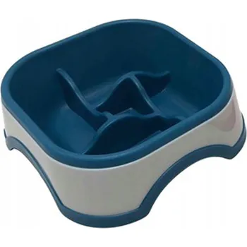 Miska pro psa Zpomalovací modrá láhev Dino 0,6 l