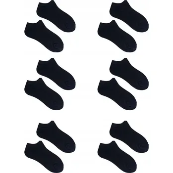 YOCLUB krátké černé kotníkové ponožky Ponožky BALENÍ 6 KUSŮ 43-46
