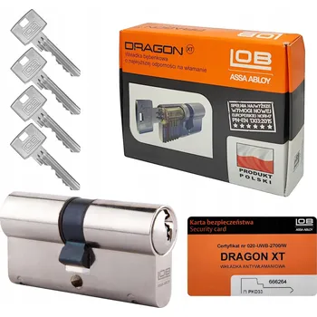 Vložka do dveří Wkładka Lob Dragon XT 30/35 nikiel bezpečnostní cylindrická vložka