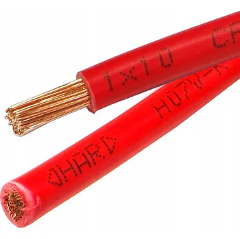 elektrický kabel Kabel LGY 1x10mm² 10mm² červený
