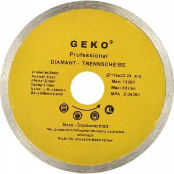 Řezný kotouč Diamantový kotouč pro řezání betonu plný 115 mm