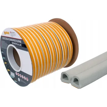 Těsnění do okna a dveří Gumové těsnění EPDM samolepicí SD - typ D 12x10 mm hnědé, role 50 m