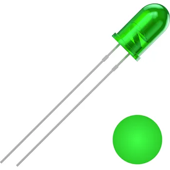 Polovodič Quadrios 2111O157 LED s vývody zelená kulatý 5 mm 2500 mcd 30 ° 20 mA 3 V