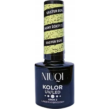 Lak na nehty NIUQI Hybridní lak na nehty 5ml UV/LED, žlutá 2