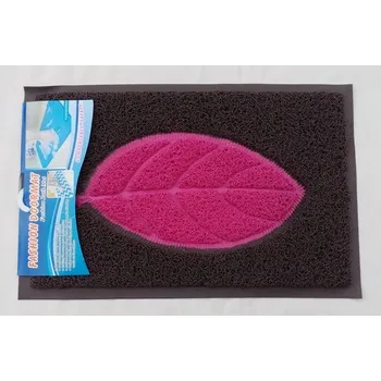 Koupelnová předložka Koupelnová předložka - rohožka hnědá, list červený UNISON 40 x 60 cm (LIST 40x60 cm, vzor 3441)