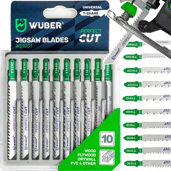 Pilový plátek Sada pilových listů do přímočaré pily Wuber W01001 10 Ks