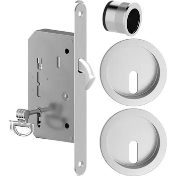 Zámek PO - sestava chrom broušený ZOKKCS Chrom