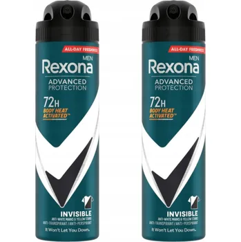 REXONA MEN ADVANCED PROTECT INVISIBLE ANTIPERSPIRANT V AEROSOLU 150 ML X2