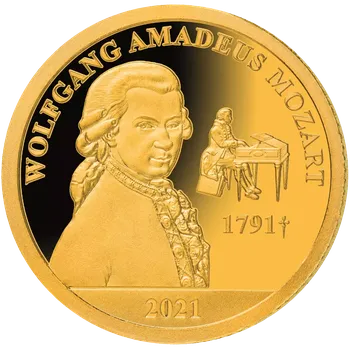 W. A. Mozart - 230. výročí úmrtí, mince z pravého zlata