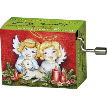 Vánoční dekorace Hrací skříňka píseň We wish you a merry Christmas čísla: 3