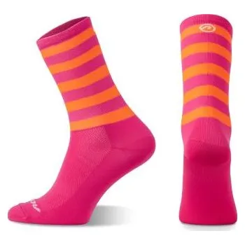 Pánské ponožky Ponožky Accent STRIPE Long růžovo-oranžové. 45-46