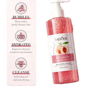 Tělový peeling BROSKEVOVÝ PEELING NA TĚLO SADOER 300 ML