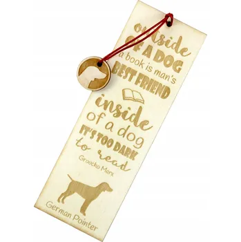 Doplněk ke knize Německý drátosrstý ohař - gravírovaná záložka do knihy se psem