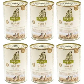 Krmivo pro psa ISEGRIM Horse 6x400g Koně krmivo pro psy bez obilovin