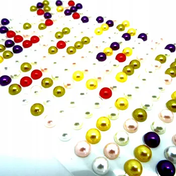 samolepka Samolepky Perličky Perly Pásek 3D Barevný Mix2 6mm