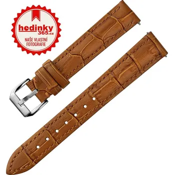 Řemínek na hodinky Kožený řemínek Ricardo Bergamo, hnědý V3 - 12 mm