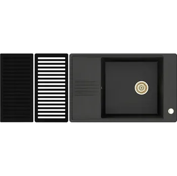 Granitový dřez Jednokomorový granitový dřez Kernau KGSD stříbrný