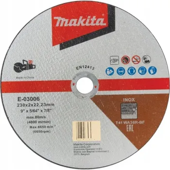 Řezný kotouč Řezací kotouč Makita Inox E-03006 230 x 22,2 mm