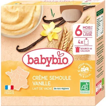 Babybio BIO Kapsička krupice s vanilkou (4×85g)