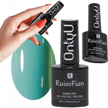 Přípravek na nehty MODRÝ HYBRIDNÍ LAK NA NEHTY S MOŘSKÝM LESKEM UV OnlyU/L074