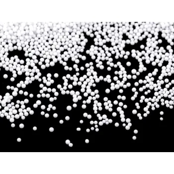 Vánoce Dekorační sníh / mini kuličky - polystyren 10 g, barva Ø 1 mm bílá